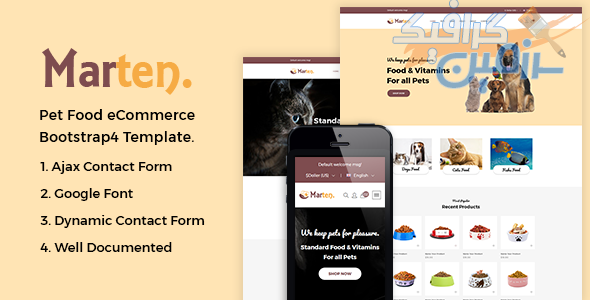 دانلود قالب سایت Marten – قالب HTML فروشگاه مواد غذایی حیوانات