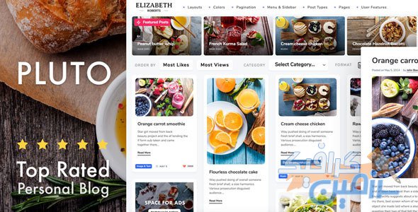 دانلود قالب وردپرس Pluto – پوسته وبلاگ و خبری وردپرس