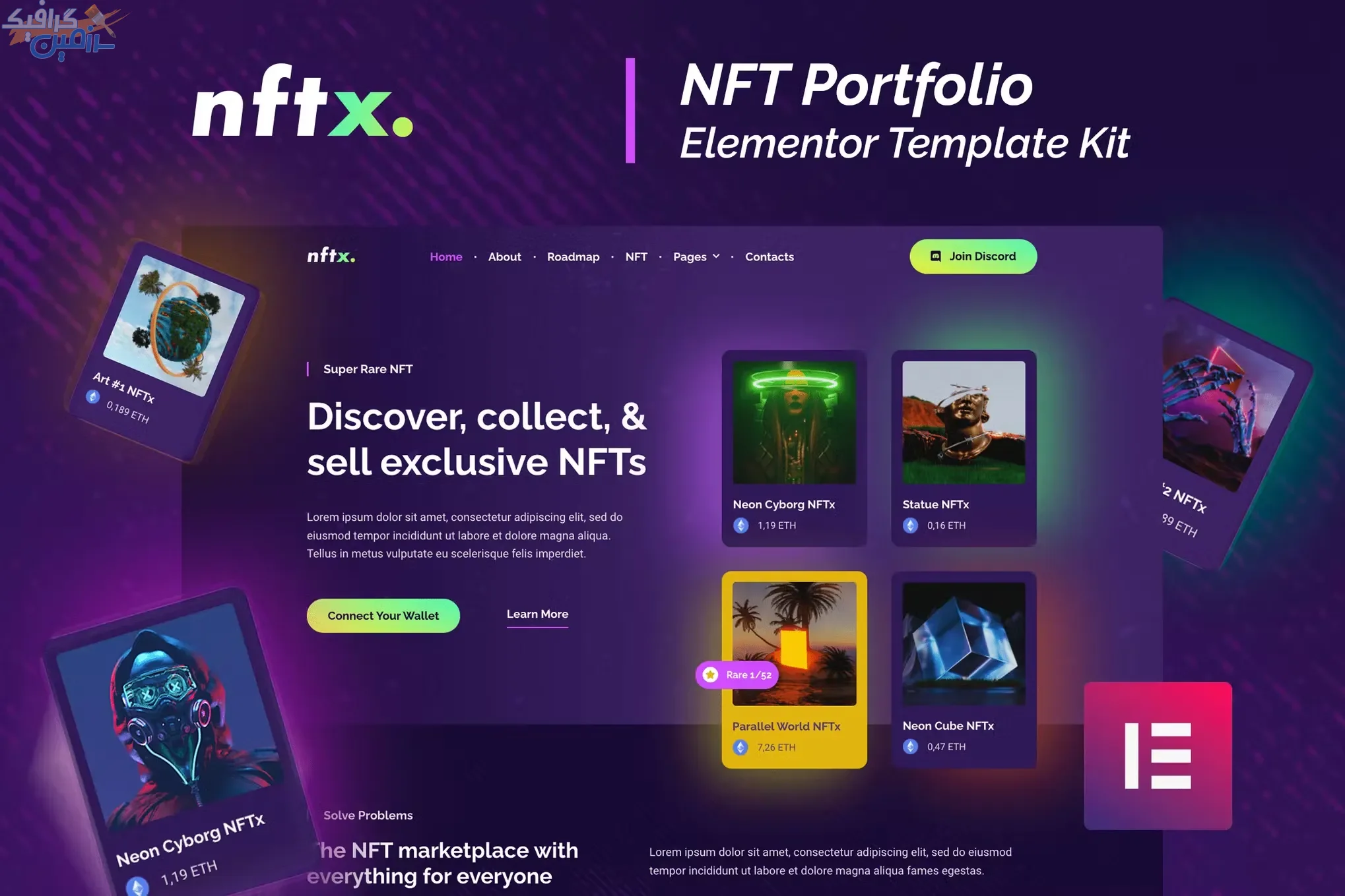 دانلود قالب المنتور NFTx – پوسته NFT مدرن المنتور