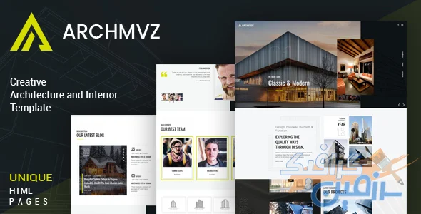 دانلود قالب HTML Archmvz - نسخه کامل معماری و طراحی داخلی برای ساخت وب‌سایت حرفه‌ای