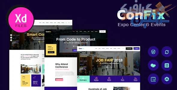 دانلود قالب وردپرس ConFix – پوسته مدیریت رویداد و برگزاری نمایشگاه وردپرس