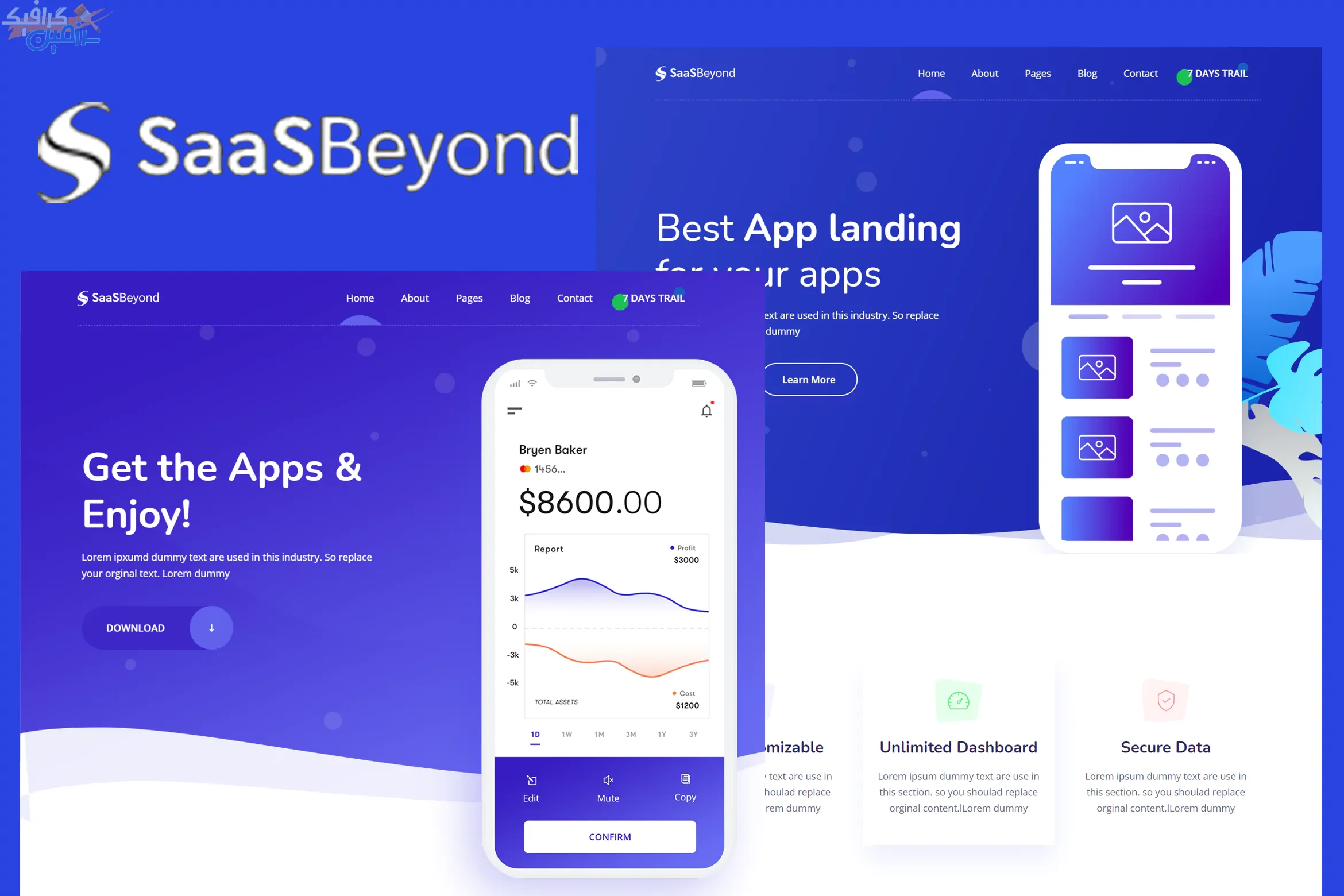 دانلود قالب سایت SassBeyond – قالب خلاقانه صفحه فرود HTML