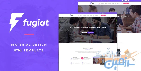 دانلود قالب سایت Fugiat – قالب متریال دیزاین واکنش گرا HTML