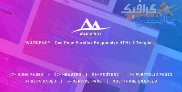 دانلود قالب سایت Wargency – قالب HTML تک صفحه ای و خلاقانه