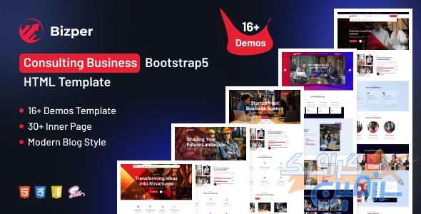 دانلود قالب HTML5 Bizper نسخه 5: راهکار کامل برای طراحی وبسایت های مشاوره و کسب و کار
