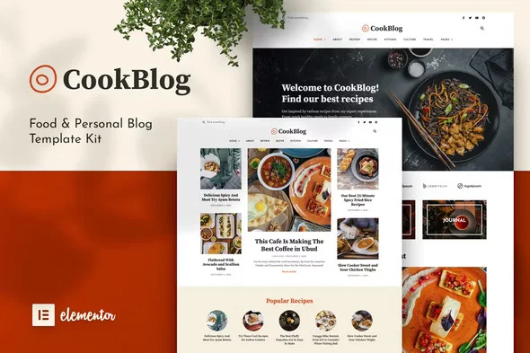 دانلود کیت المنتور CookBlog – قالب فود بلاگ حرفه ای وردپرس